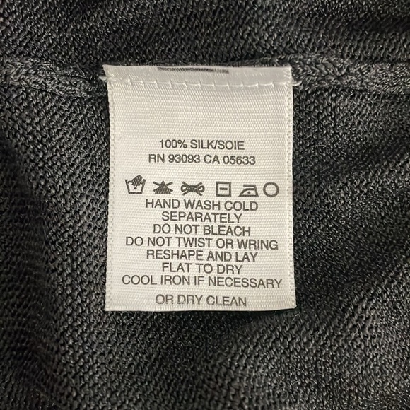 Nic & Zoe Silk Sweater Round Neckline Waist Tie Belt Knit Sleeves Large - Picture 3 of 8